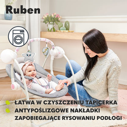 Lionelo Ruben elektriline beebikiik, kuni 9 kg, hall-türkiis