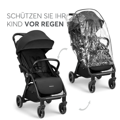Kikka Boo CIELA kerge reisikäru, automaatne kokkupanek, 7,1 kg, must, kuni 22 kg