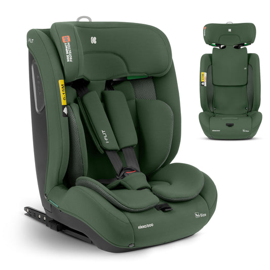 KikkaBoo i-FLIT i-Size turvatool, 76–150 cm, ISOFIX, roheline