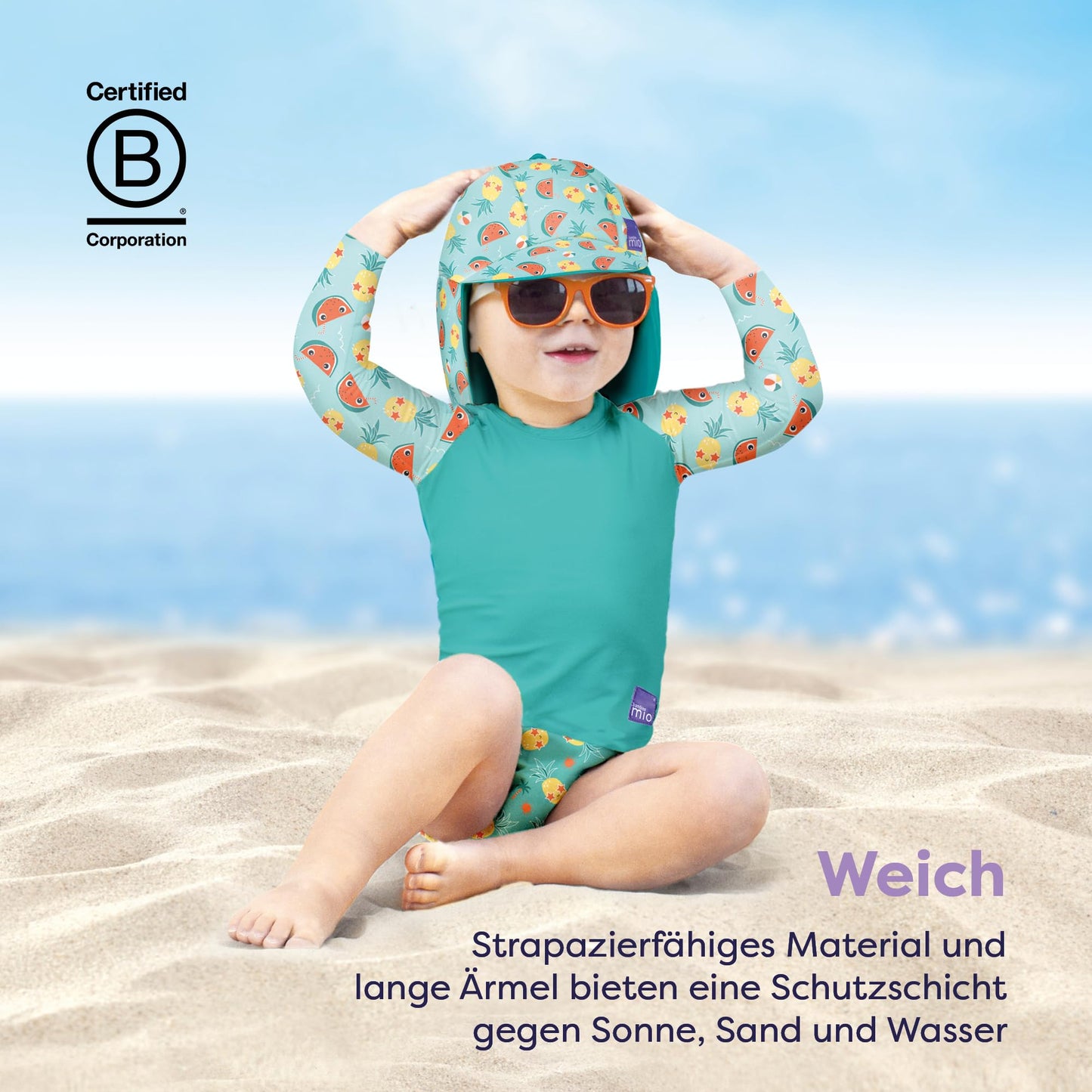 Bambino Mio pikkade varrukatega UV kaitsega ujumissärk SPF40+, 6-12k