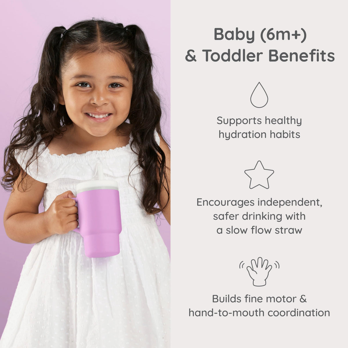 INFANTINO My 1st Tumbler minitops 255 ml, sirelililla, tilaga