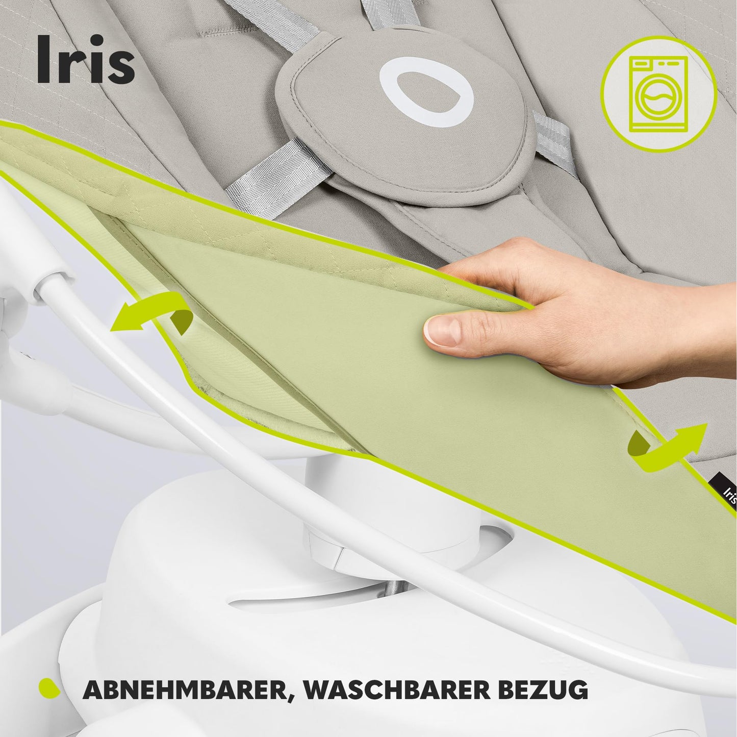 Lionelo Iris elektriline beebikiik 360° pöörlev, beež, kuni 9 kg