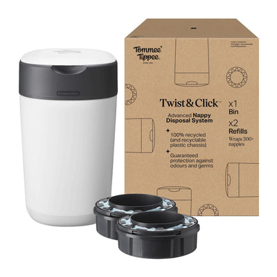 Tommee Tippee Twist & Click mähkmekonteiner koos 2 kassetiga