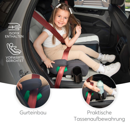 Kikka Boo i-Pop turvatooli istmekõrgendus, i-Size, ISOFIX, 22–36 kg, roheline