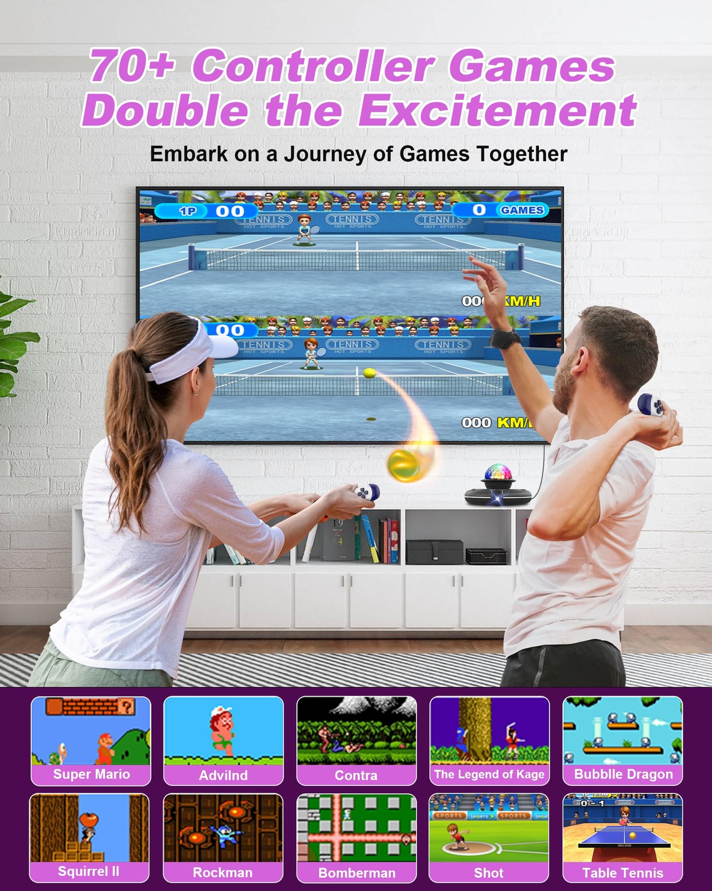 Acelufly tantsumatt HD-kaameraga, libisemiskindel mängumatt lastele ja täiskasvanutele (lilla)