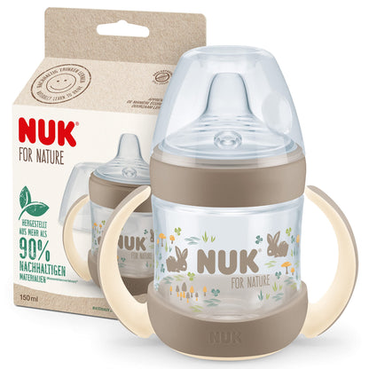 NUK for Nature joogitops 150 ml, 6–18 kuud, lekkekindel, temp.indikaatoriga, beez