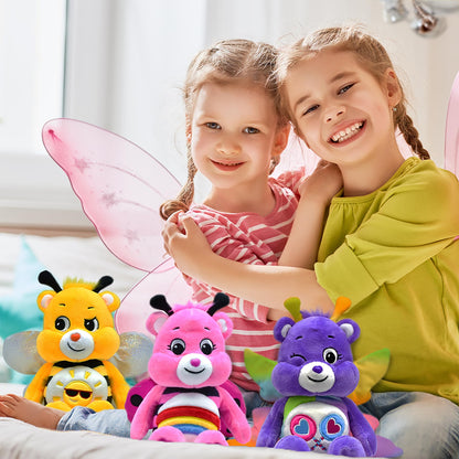 Care Bears spring-themed Cheer Bear plush in a ladybug costume, 23 cm