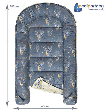 Medi Partners beebipesa komplekt vastsündinule, 5-osaline, tumesinine/unenägudepüüdja