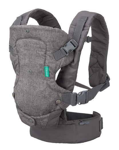 Infantino Flip Advanced 4-ühes ergonoomiline kandekott, vastsündinust kuni 14,5 kg, hall
