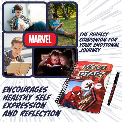 Marvel Spiderman emotion diary with stickers, 82 pages