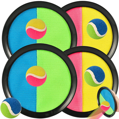 Klett ball throwing and catching game set, 4 rackets and 5 balls