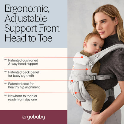 Ergobaby Omni 360 Classic kandekott 0–48 kuud, Pearl Grey