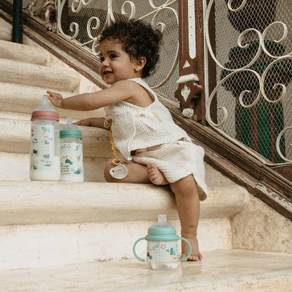 Suavinex õppimistass pehme silikoonist tilaga, lekkekindel, roosa, 270 ml