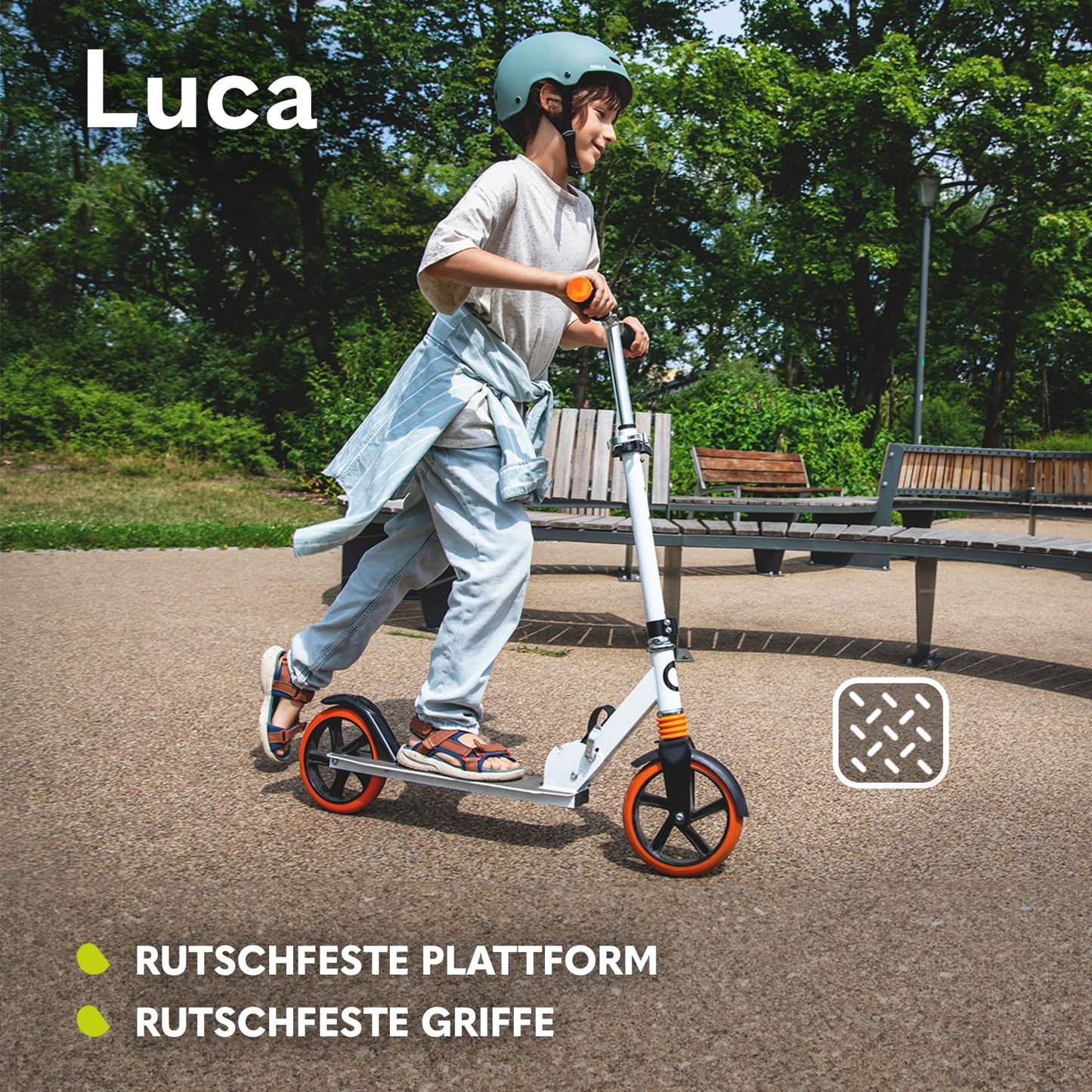 Lionelo Luca tõukeratas, kokkupandav, 200 mm PU-rattad, kuni 100 kg