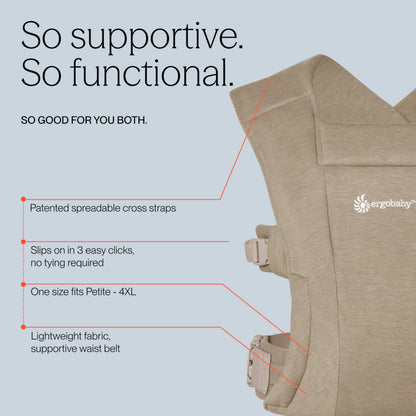 Ergobaby Embrace beebikandja vastsündinutele 0–12 kuud, Soft Olive