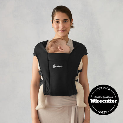 Ergobaby Embrace beebikandekott vastsündinule 0–12 kuud, Pure Black
