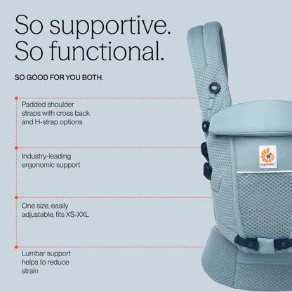 Ergobaby Adapt SoftFlex Mesh beebikandekott, Slate Blue, 0–48 kuud