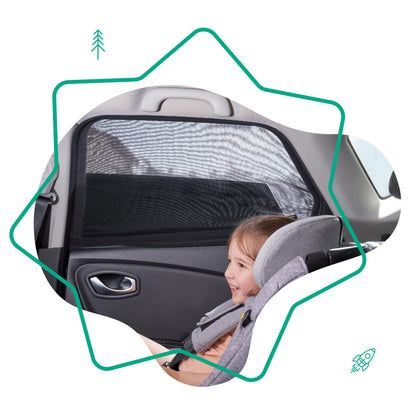 Badabulle autoakende päikesekaitse 2 tk, must, B070001