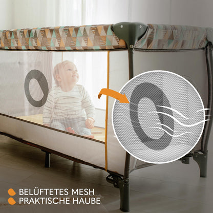 Lionelo Sven Plus 4-ühes reisivoodi mähkimislauaga kuni 15 kg, hall (Grey Scandi)