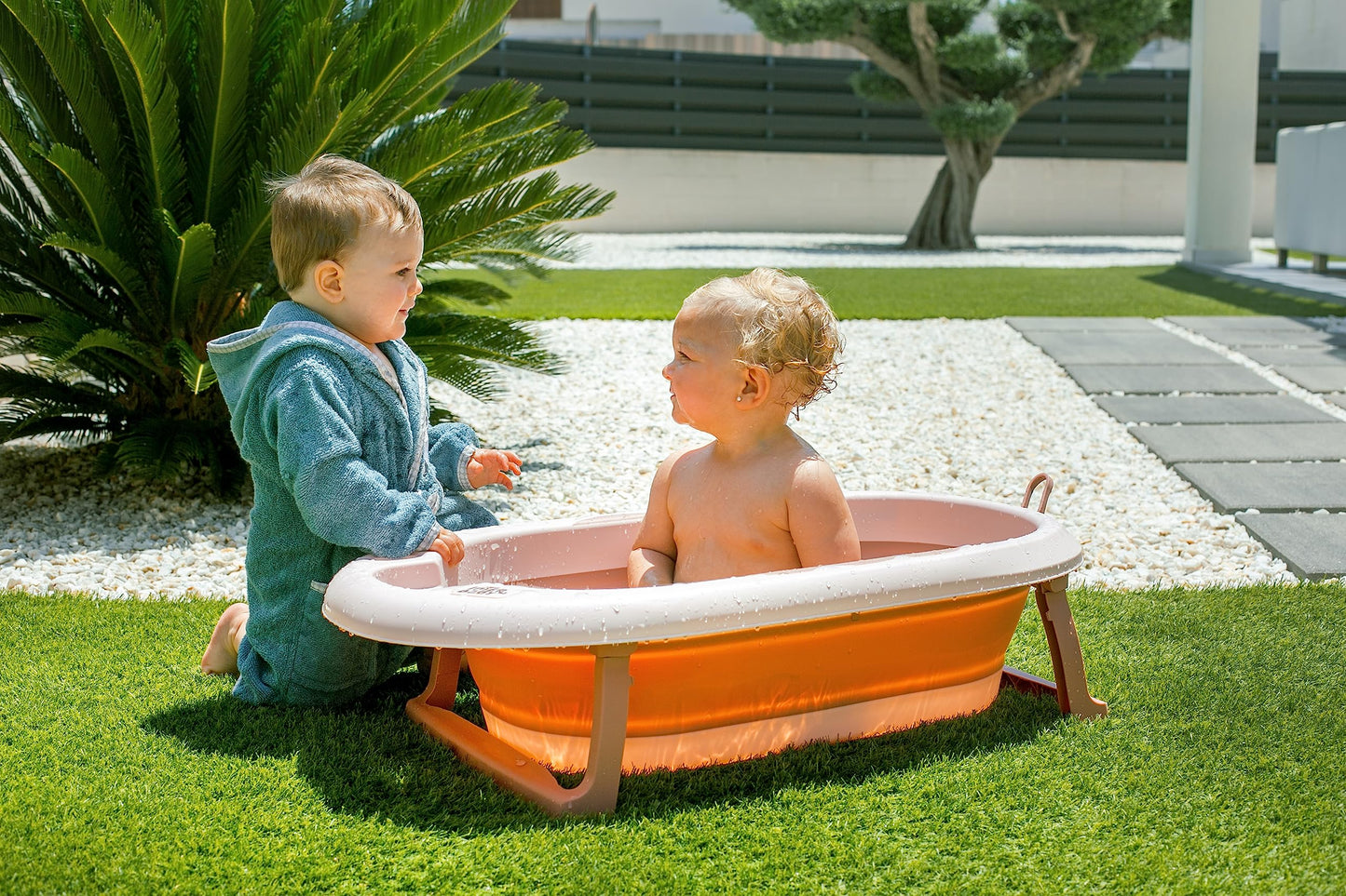 Interbaby laste froteehommikumantel, sinine, 3–5 aastat