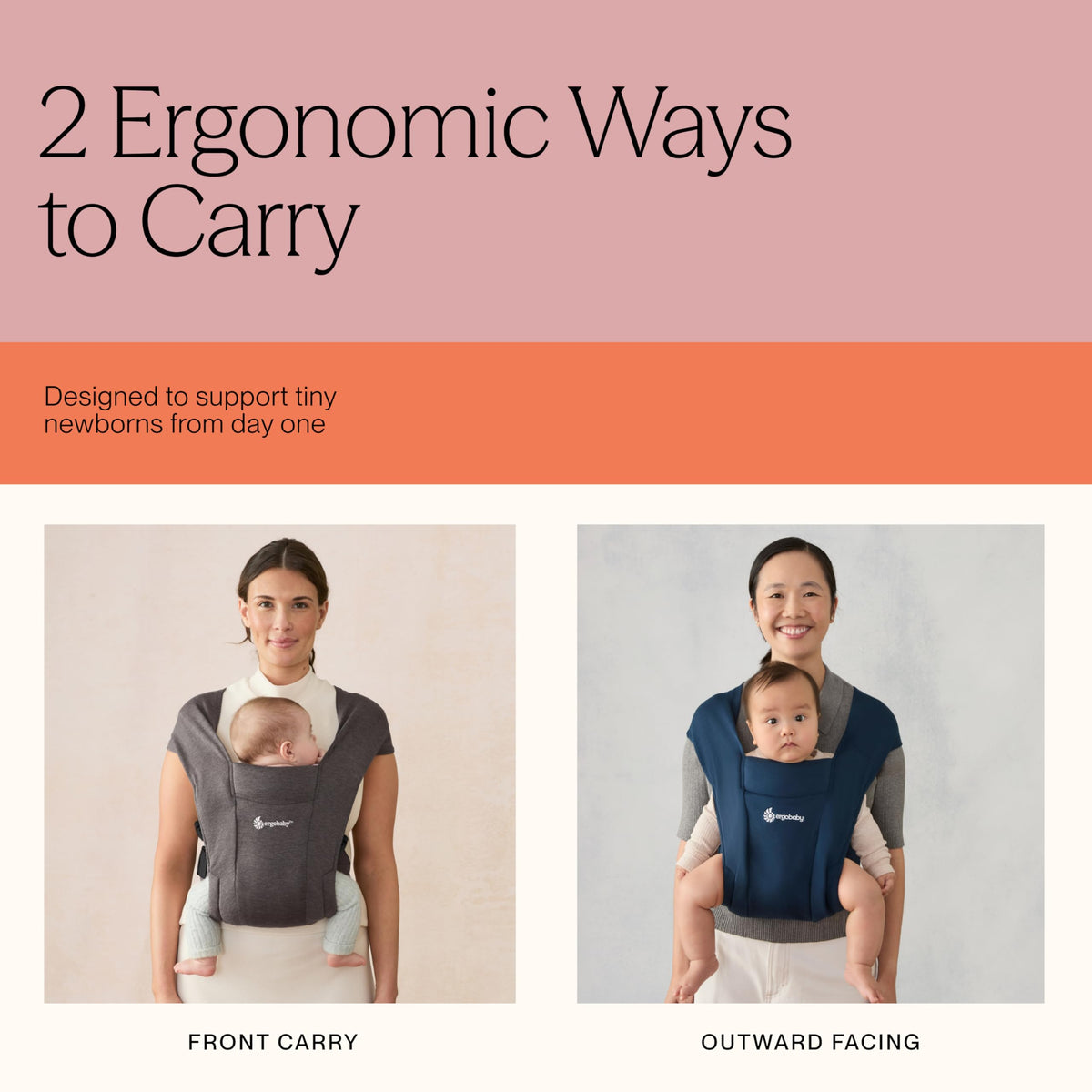 Ergobaby Embrace beebikandja vastsündinutele 0–12 kuud, Soft Olive