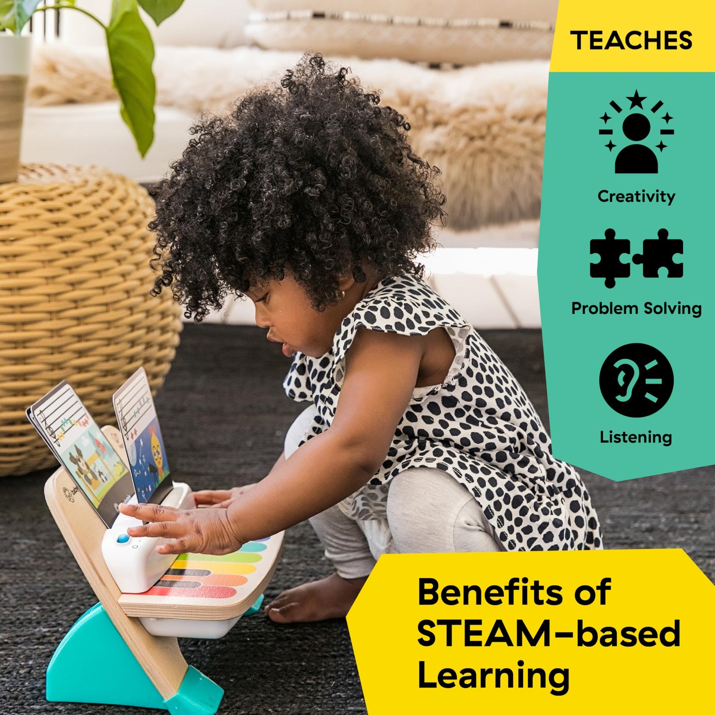 Baby Einstein & Hape Magic Touch puidust mängupiano, Montessori muusikamänguasi, 6+ kuud