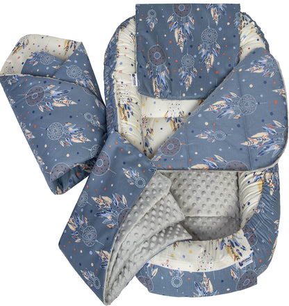 Medi Partners beebipesa komplekt vastsündinule, 5-osaline, tumesinine/unenägudepüüdja