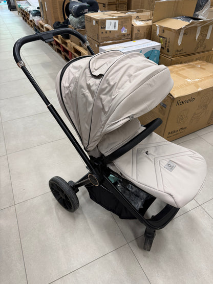 Lionelo Mika Plus 3-in-1 baby stroller (stroller, carrycot, car seat), Beige Sand