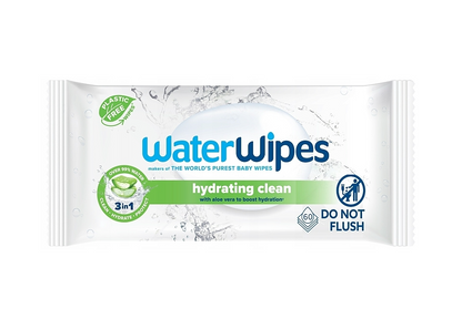 Water Wipes Hydrating Clean niisked salvrätikud aaloega, 60 tk
