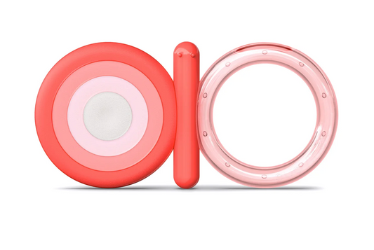 Suavinex jahutav silikoonist närimisrõngas beebile 4+, liblikakujuline, roosa