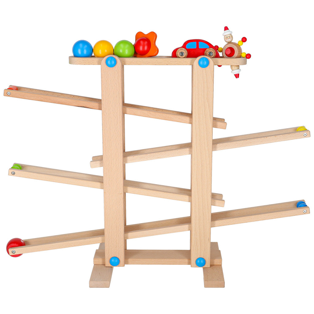 Puidust Montessori kuulirada XXL auto ja 4 kuuliga (alates 3. eluaastast)