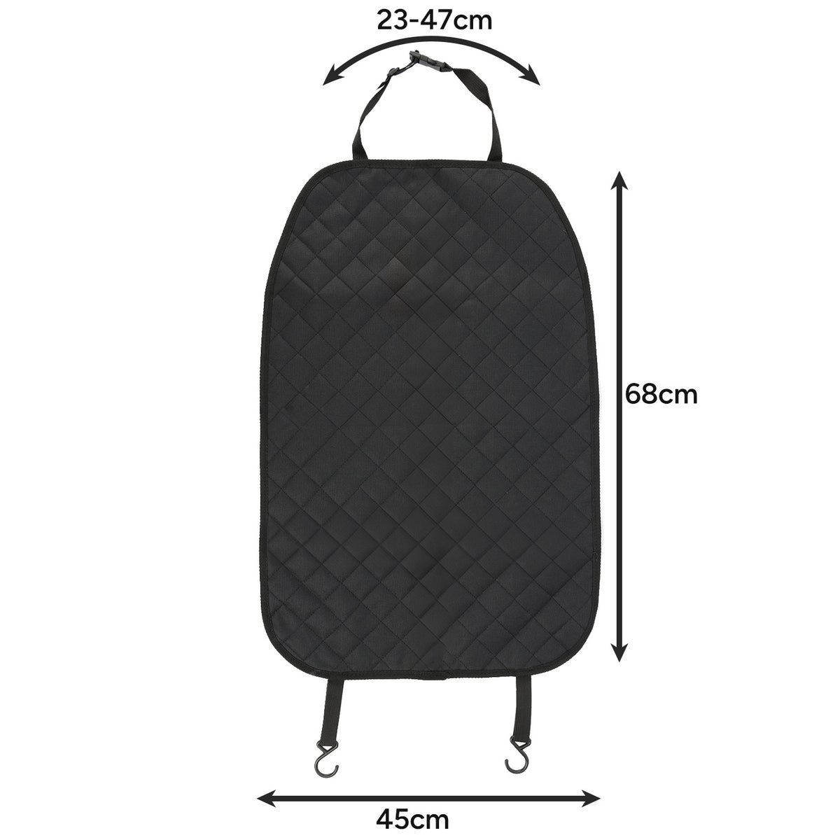 Auto istme seljatoe kaitsekate, veekindel ja universaalne, 45 × 68 cm, must