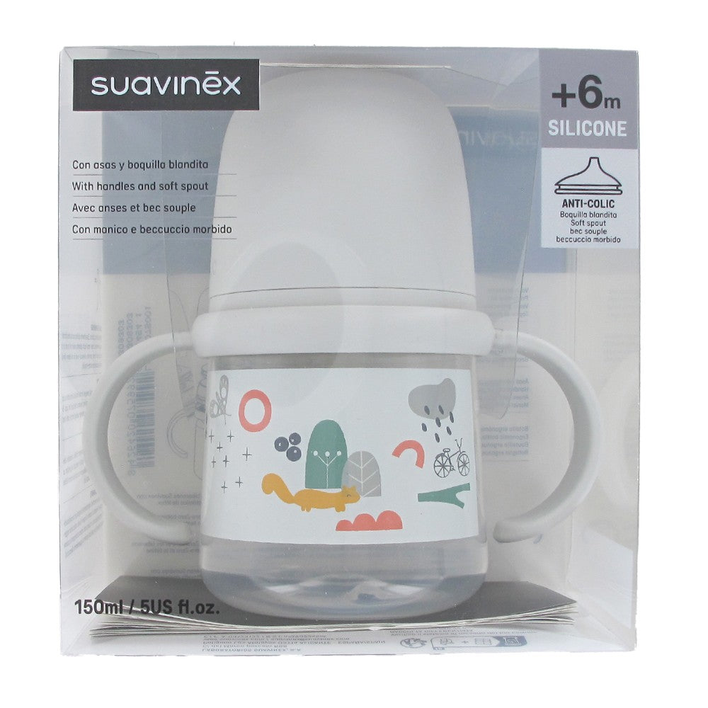 Suavinex treeningtass käepidemetega, 150 ml, hall